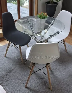 Compact Stylish 3-Person Glass Dining Table