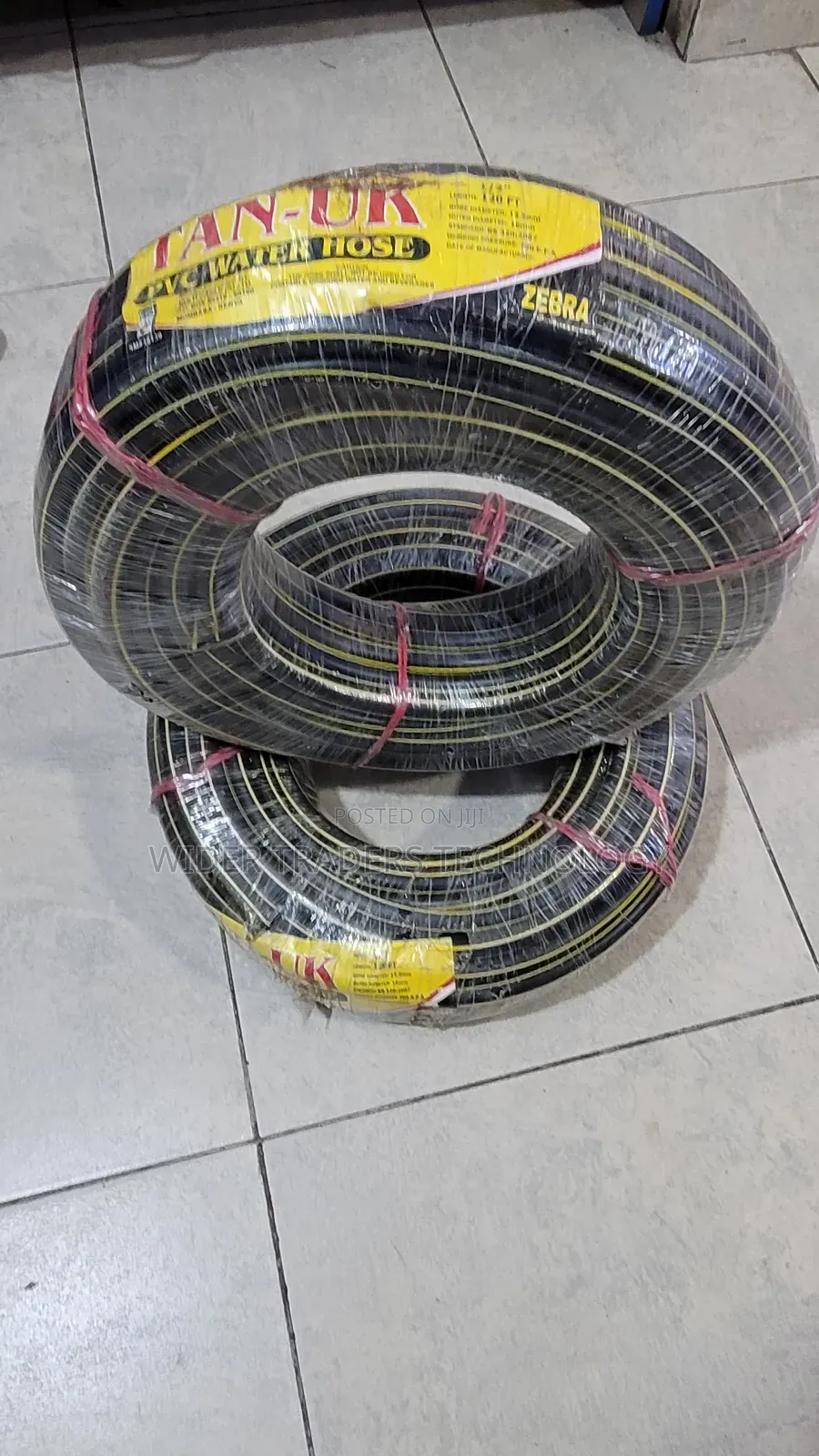 Zebra PVC Water Hose. 1⁄2 by 120fts