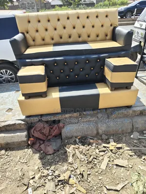 Salon Pedicure Nail Seats, Gold and Black
