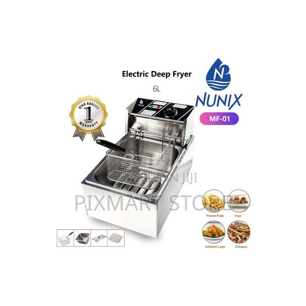 Nunix 6 Litres Stainless Steel Deep Fryer for Home Business