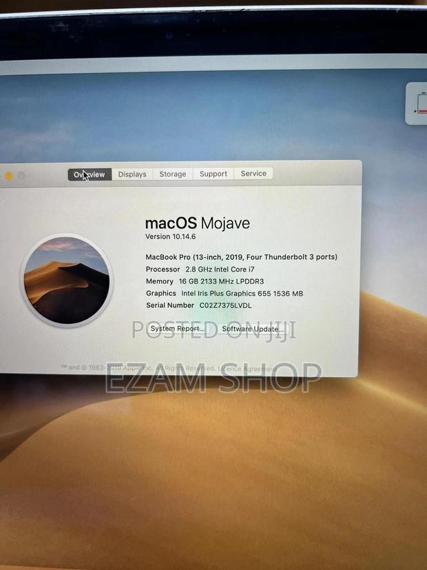 Laptop Apple MacBook 2019 16GB Intel Core I7 SSD 256GB - thumbnail 6