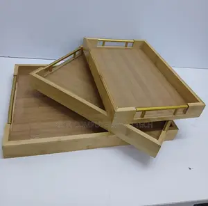 3 in 1 Bamboo Serving Tray Available 3 PCS in Different Sizes