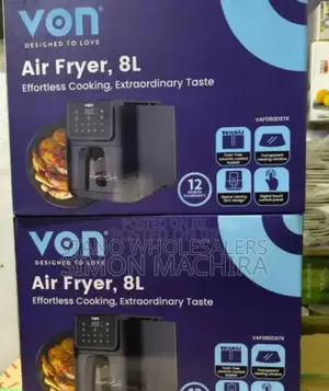 Colour Black Original - Von 8l Air Fryer