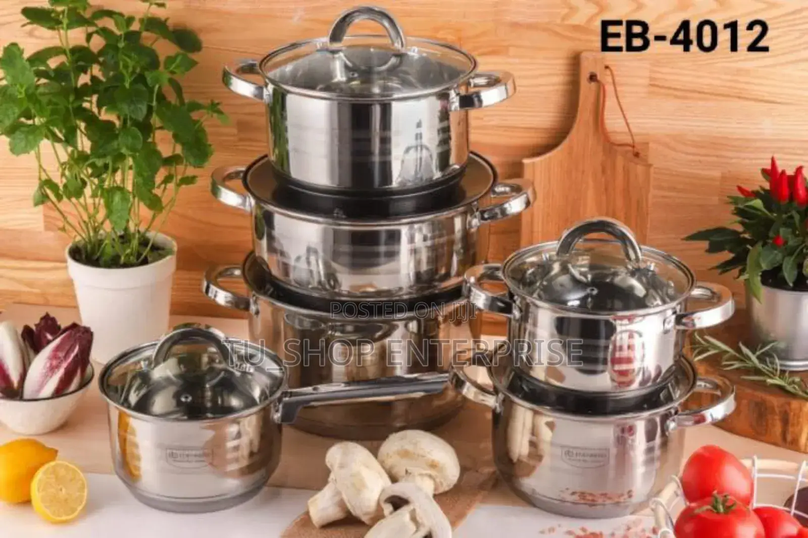 Edenburg 12-Piece Premium Stainless Steel Cookware Set