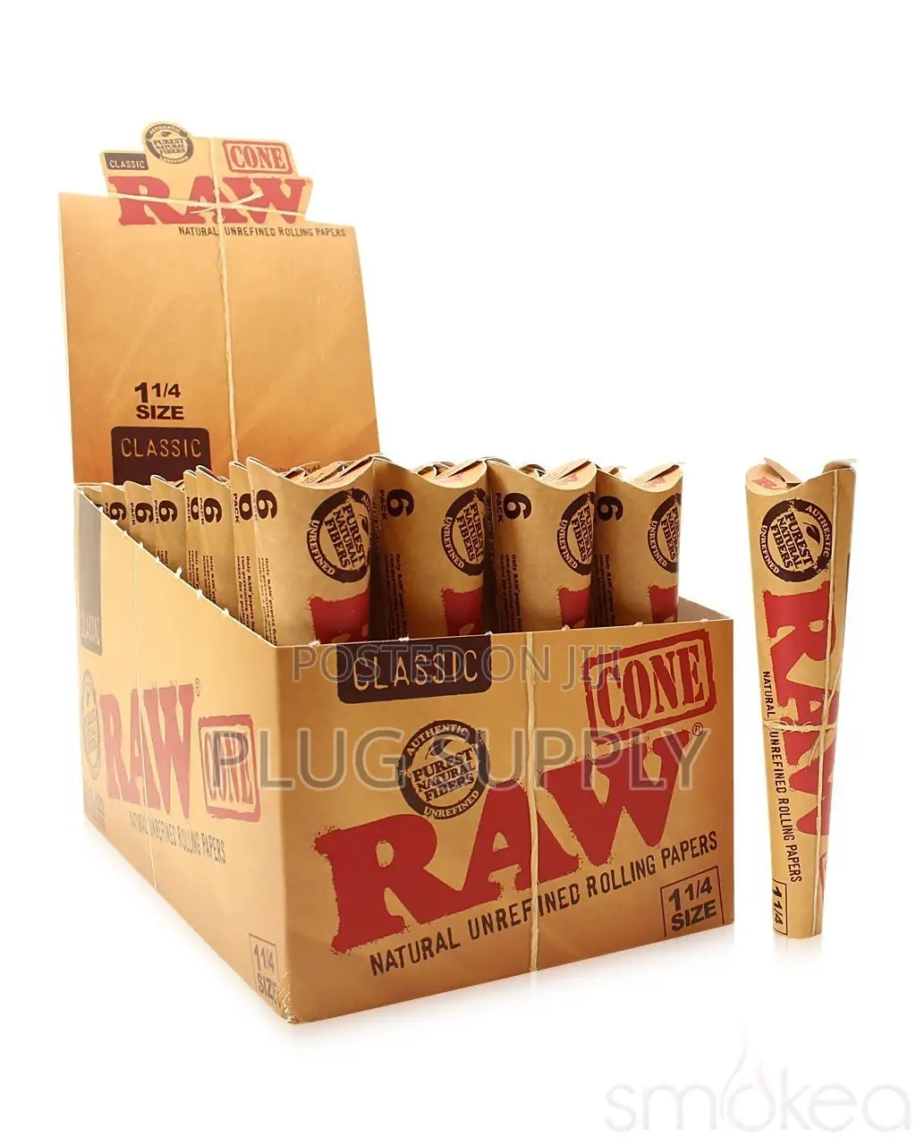 Raw Classic 1 1/4 Pre-Rolled Cones Rolling Papers