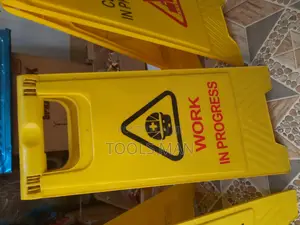 High-Visibility Work in Progress Safety Caution Sign