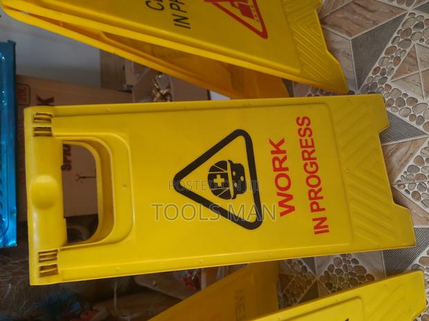 High-Visibility Work in Progress Safety Caution Sign