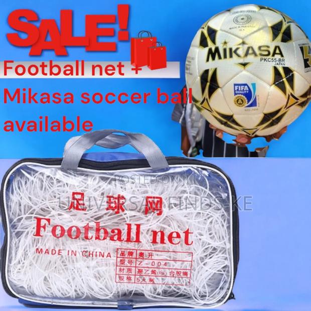 Professional Football Net + Mikasa Soccer Ball