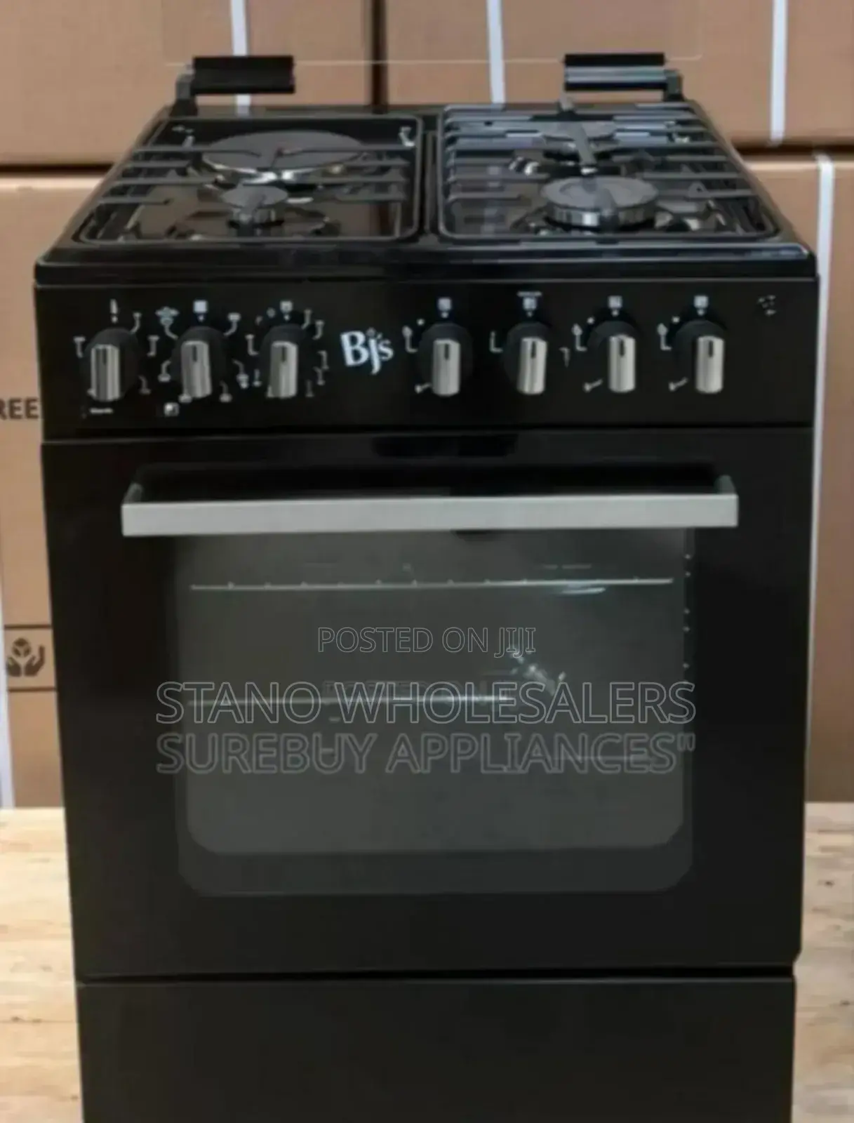Colour Black - Bjs Cooker. With Electric Oven Size 60by60