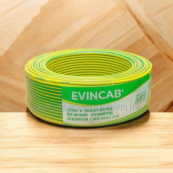 Evin Yellow Green 2.5mm High Durability Indoor Electrical Wiring Cable