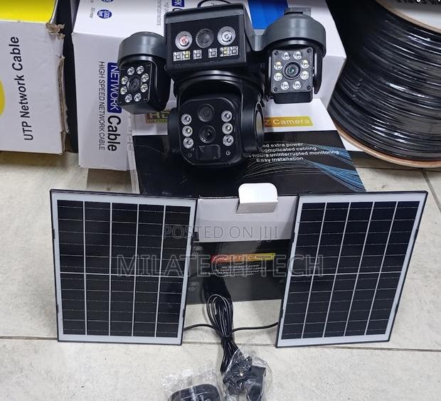 Tripple Lens 4g Solar Camera Dual Panel and Alarm - main view