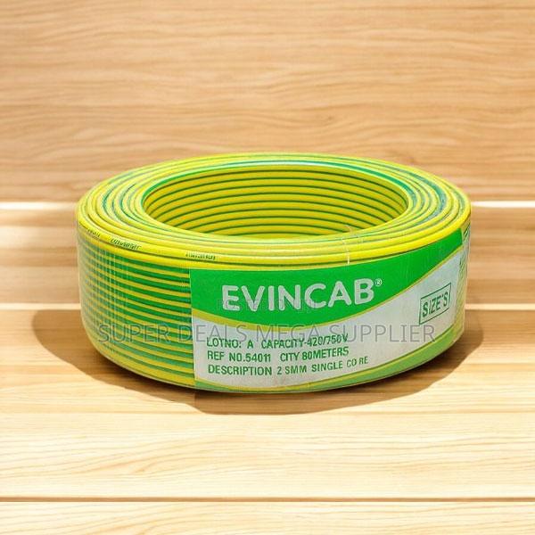 Evin Yellow Green 2.5mm Indoor Installations Electrical Wiring Cable