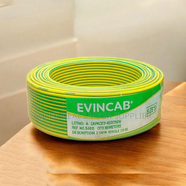 Evin Heavy Insulated Yellow Green 2.5mm Indoor Electrical Wiring Cable
