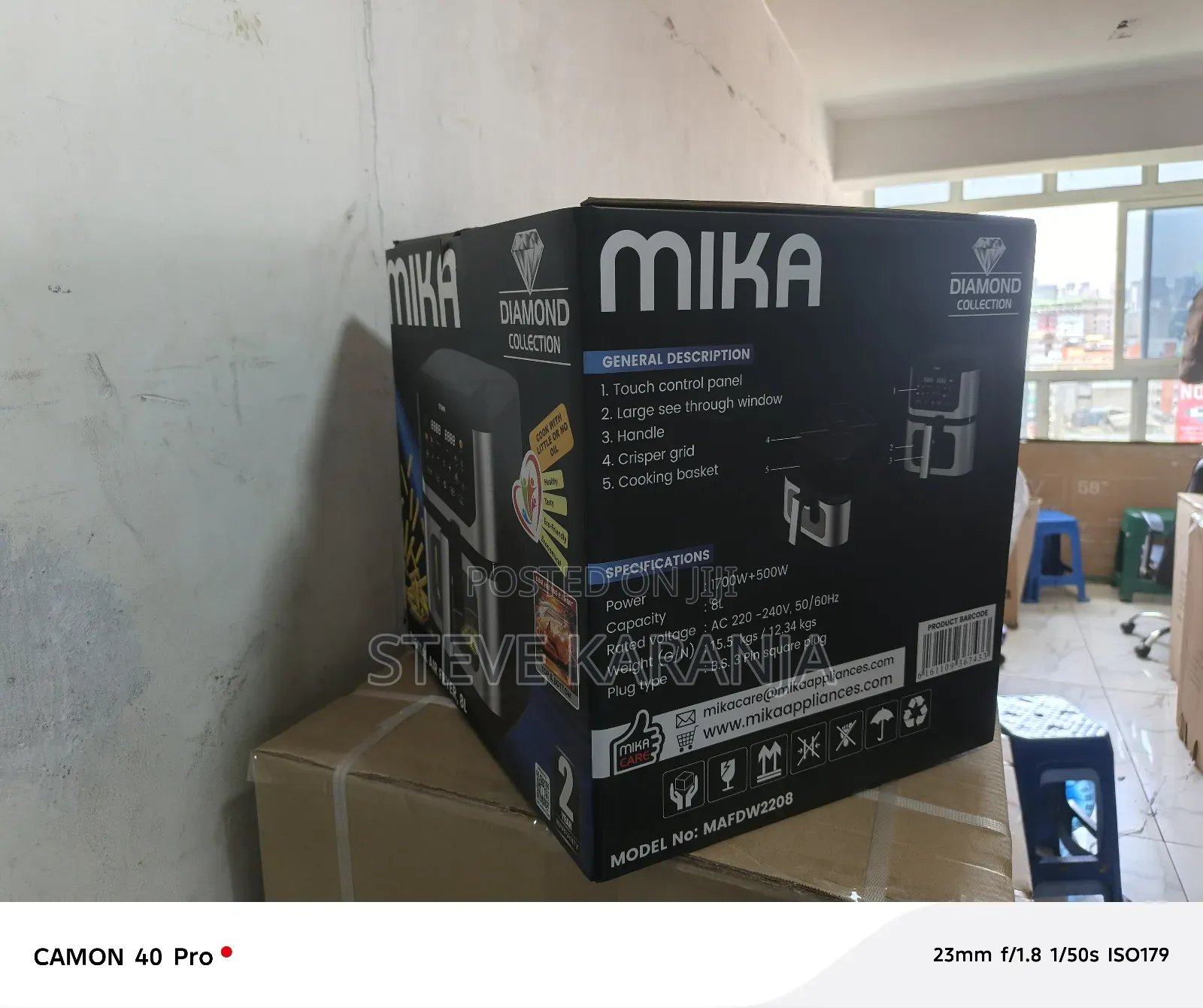 Mika Air Fryer 8l Capacity