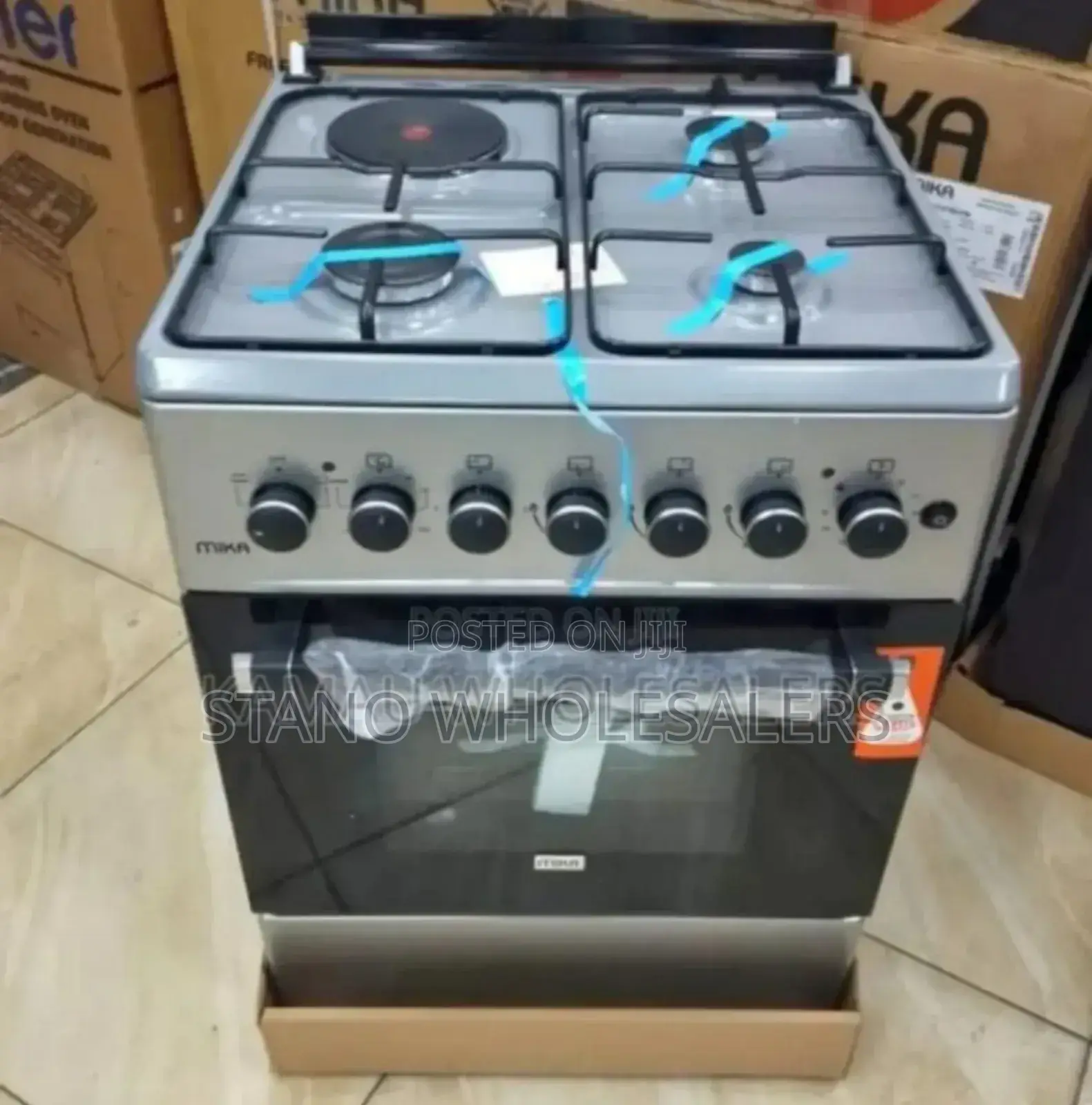 Colour White Mika 58by58 Standing Cooker
