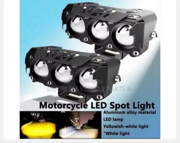 Motorcycle 3led Super Bright Dual Colour High/Low Beam Foglamp Car
