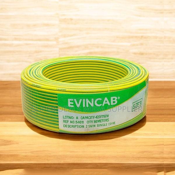 Evin Yellow Green 2.5mm Enhanced Durability Electrical Wiring Cable