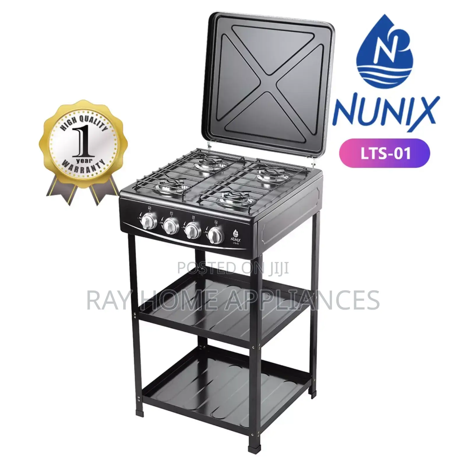 Nunix Full Gas Standing Cooker With Shelf