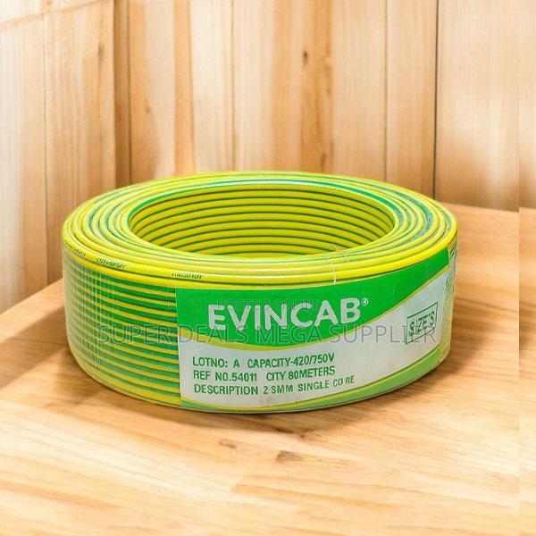 Evin Yellow Green 2.5mm Single Core Flexible PVC Indoor Wiring Cable