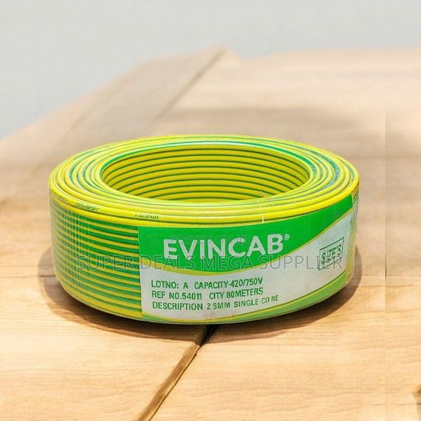 Evin Tough Yellow Green 2.5mm Flexible PVC Electrical Wiring Cable