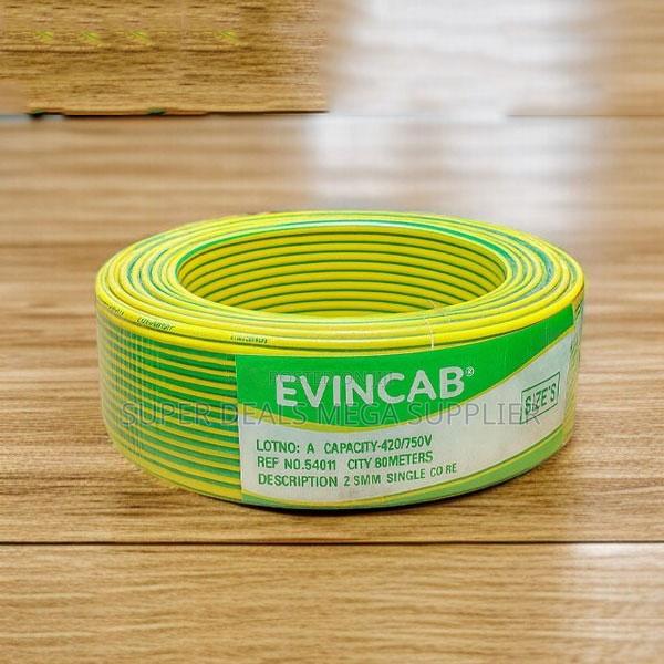 Evin Thick Insulated Yellow Green 2.5mm Indoor Electrical Wiring Cable
