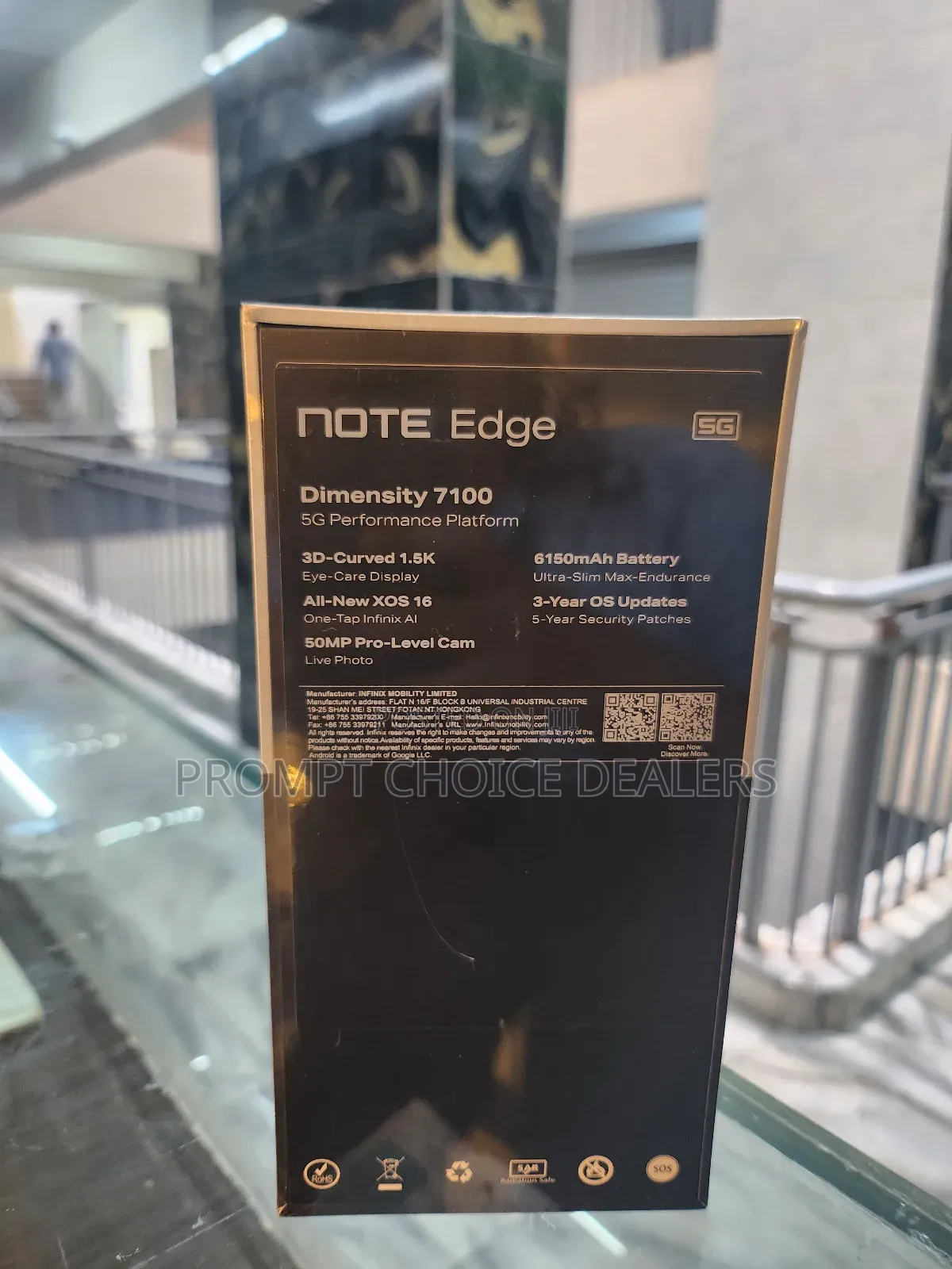 New Infinix Note Edge 256 GB Black