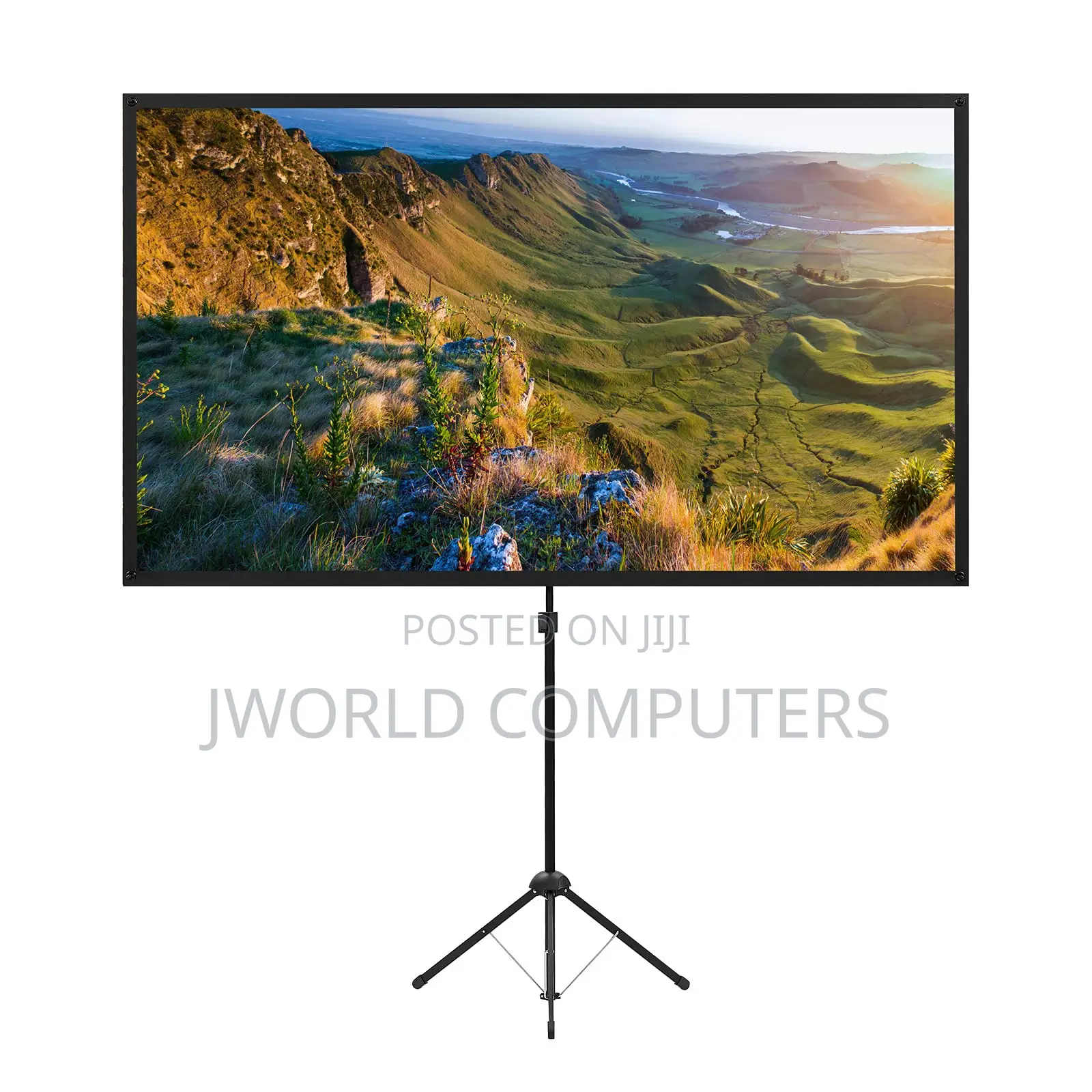 Lw TPS -240t Tripod Projector Screen 240 X 240 CMS 94 by 94 Inches)