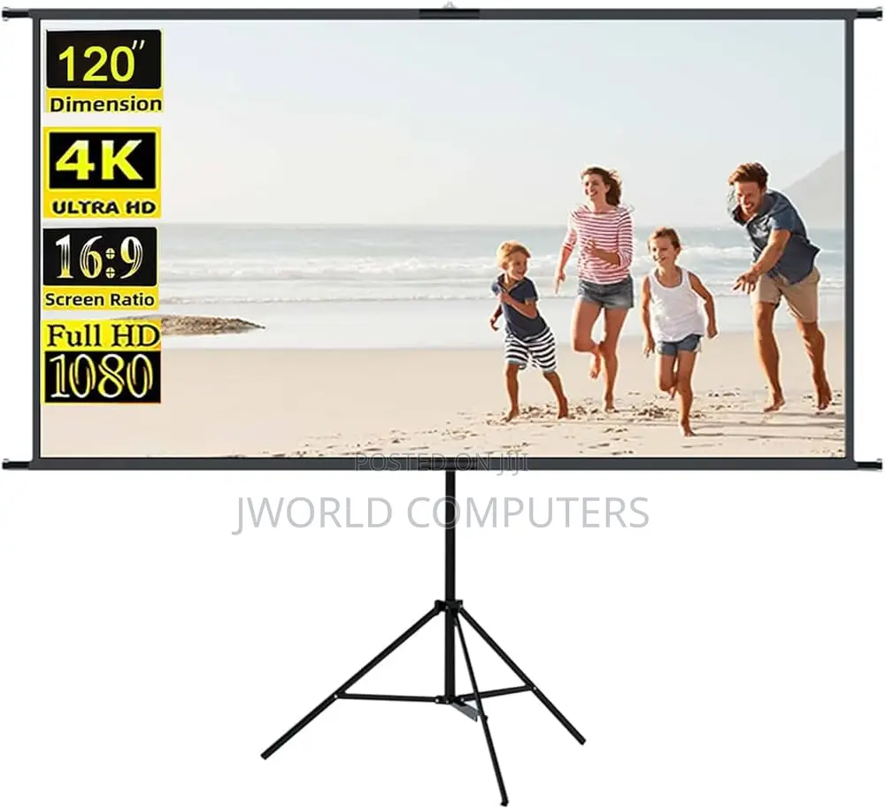 Lw TPS -240t Tripod Projector Screen 240 X 240 CMS 94 by 94 Inches)