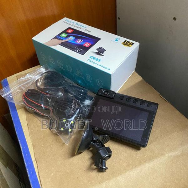 C12 3-Camera Car DVR – Touch Screen Front, Rear Inside Recording