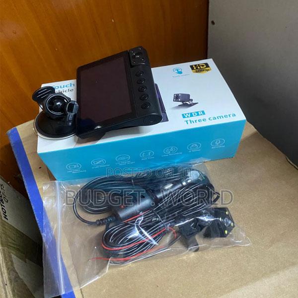 C12 3-Way Car DVR – Touch Screen Dash Camera System - main view