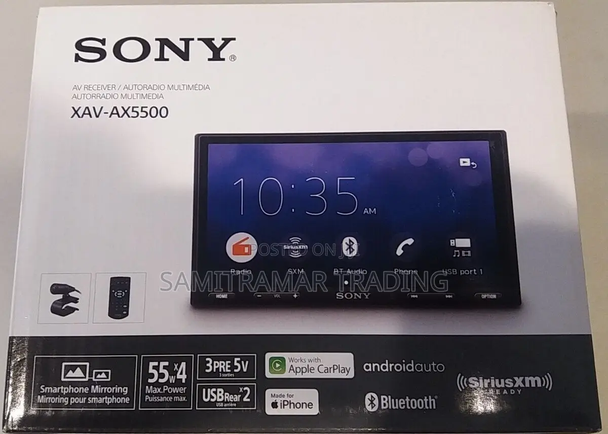 Xav-Ax5500 Sony 2-Din 6.95" Av Receiver Apple Carplay, Android Auto