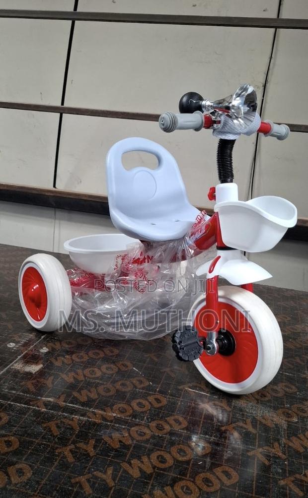 Kids' Red and White Tricycle. - main view
