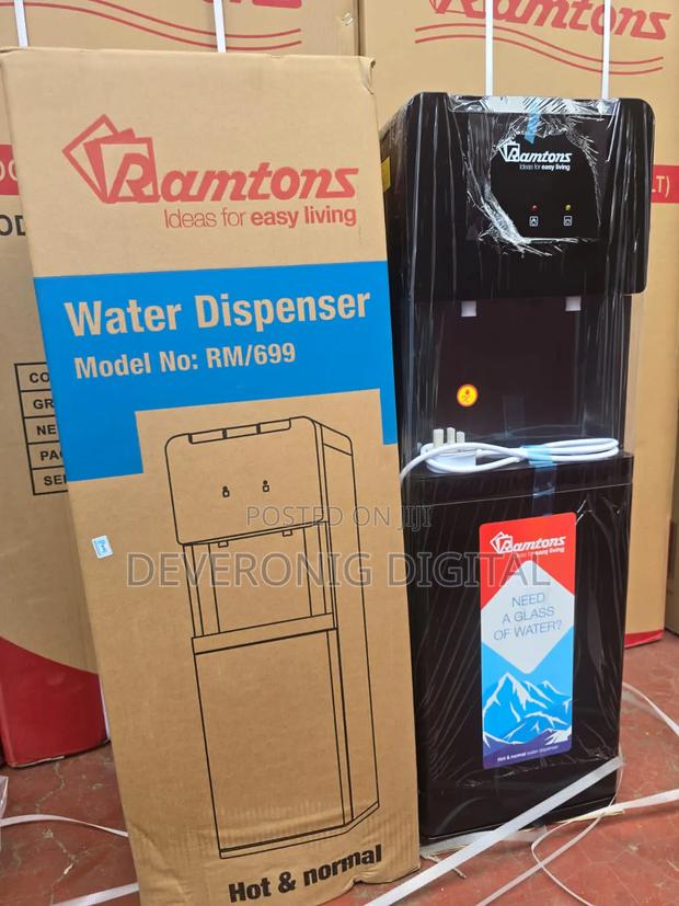 Black Ramtons Hot and Normal Standing Water Dispenser - main view