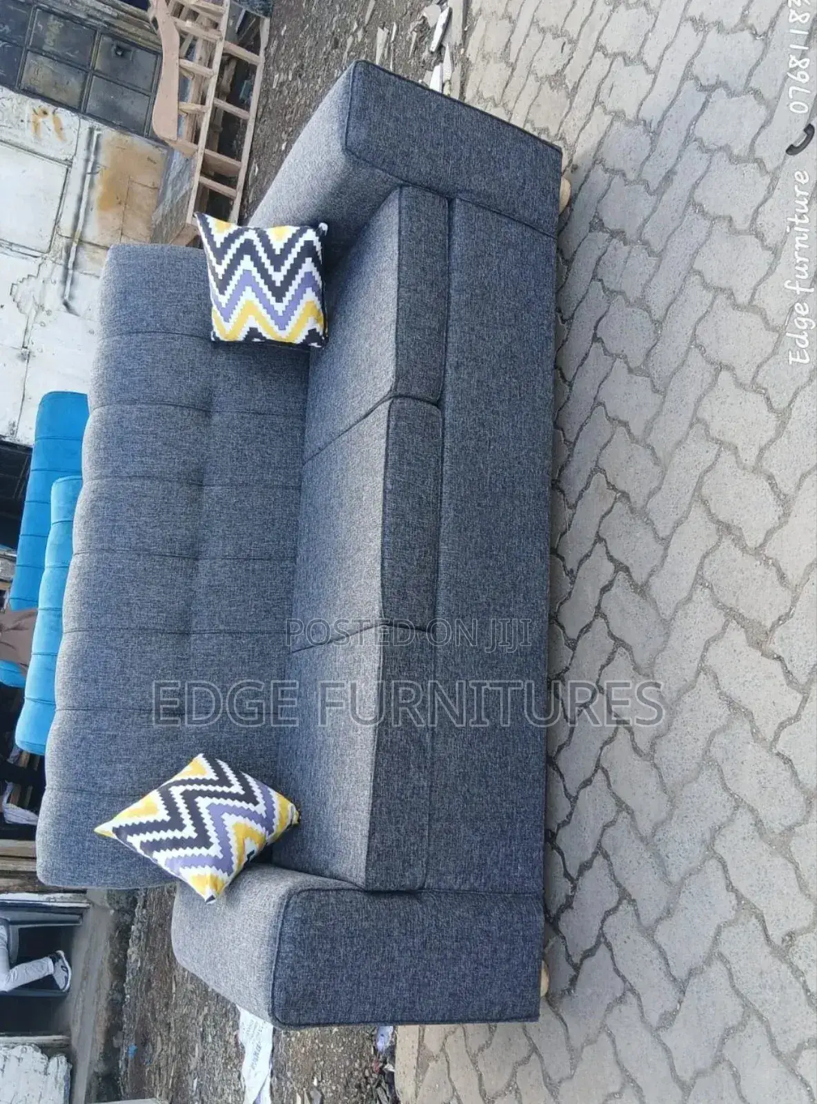 Grey Three Seater Sofa