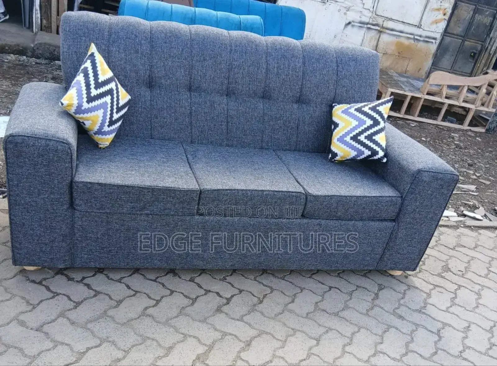 Grey Three Seater Sofa