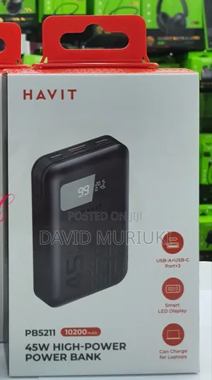 Havit Pb5211 45w 10,200mah Laptop Charge High-Power Power Bank