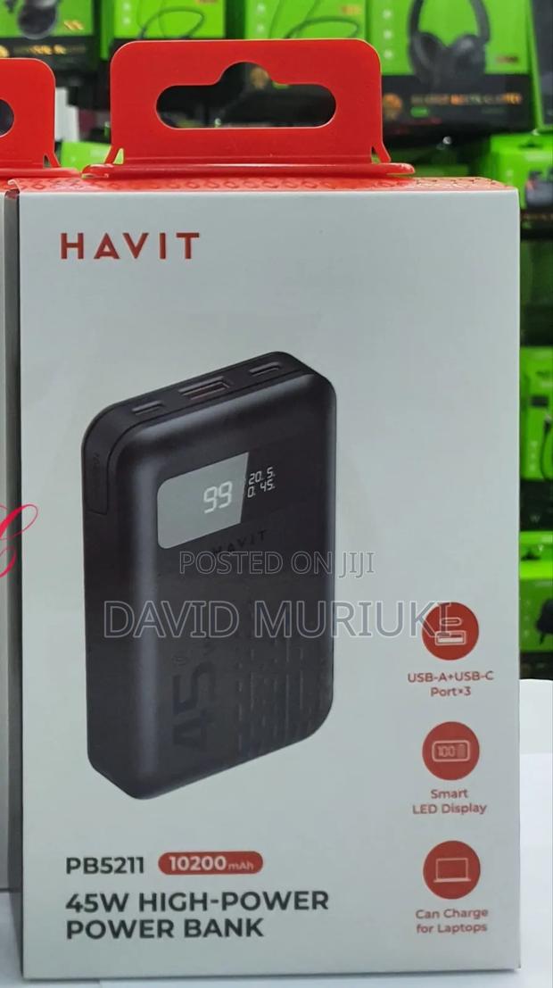 Havit Pb5211 45w 10,200mah Laptop Charge High-Power Power Bank