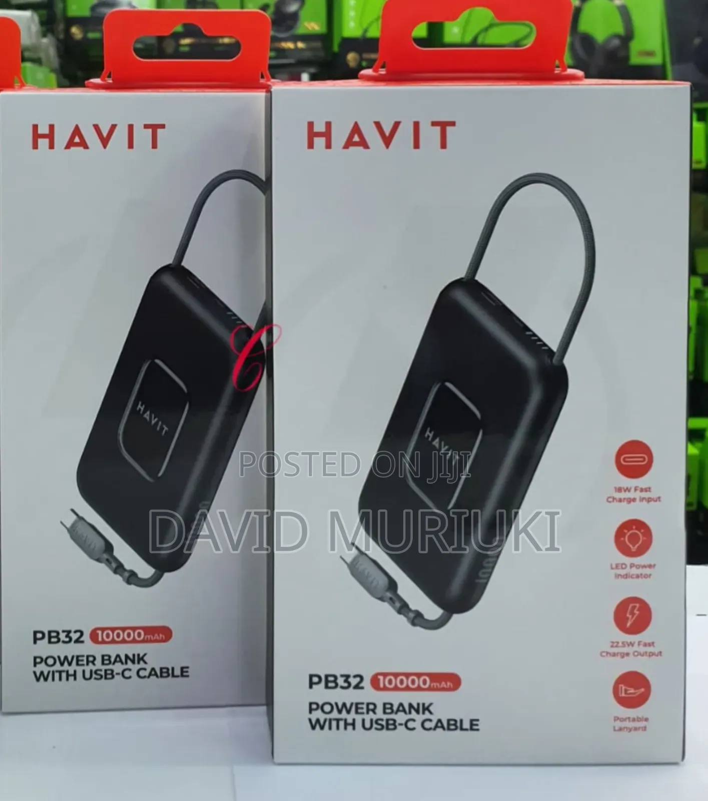 Havit Pb5211 45w 10,200mah Laptop Charge High-Power Power Bank