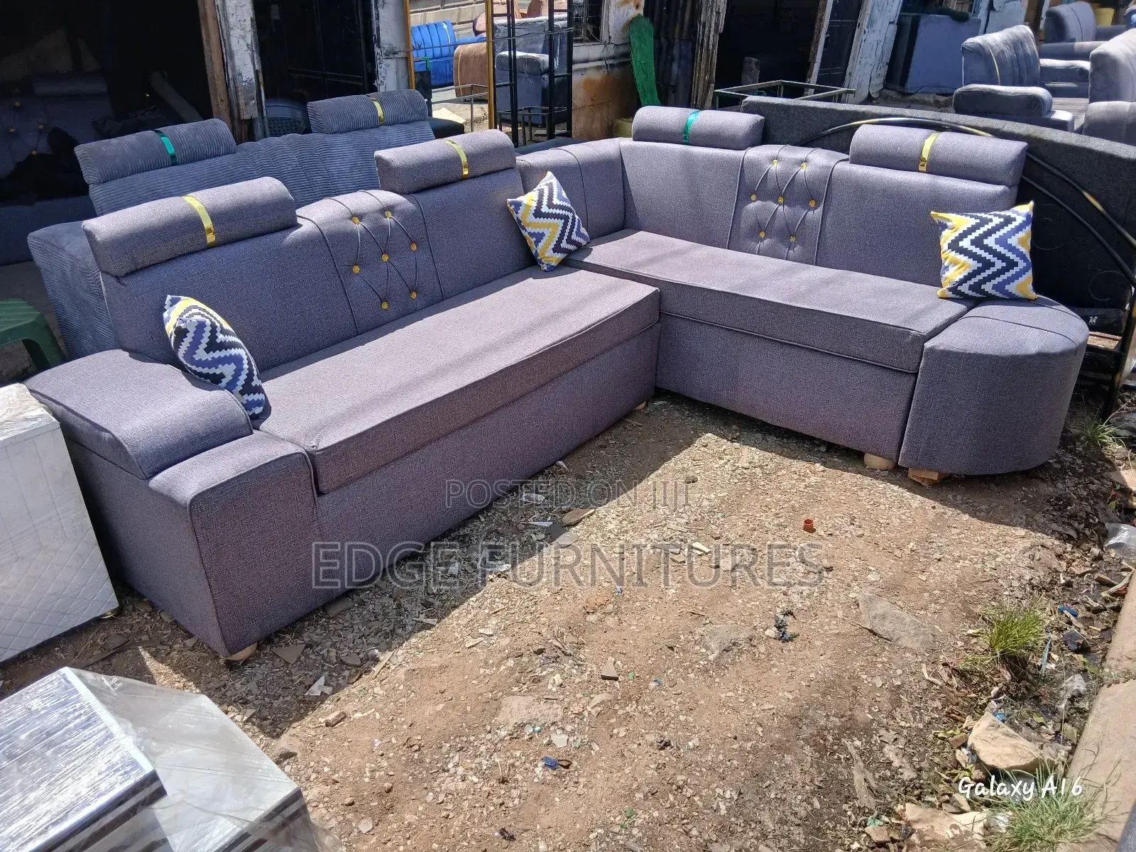 Grey 6seater L Shaped Sofa Set