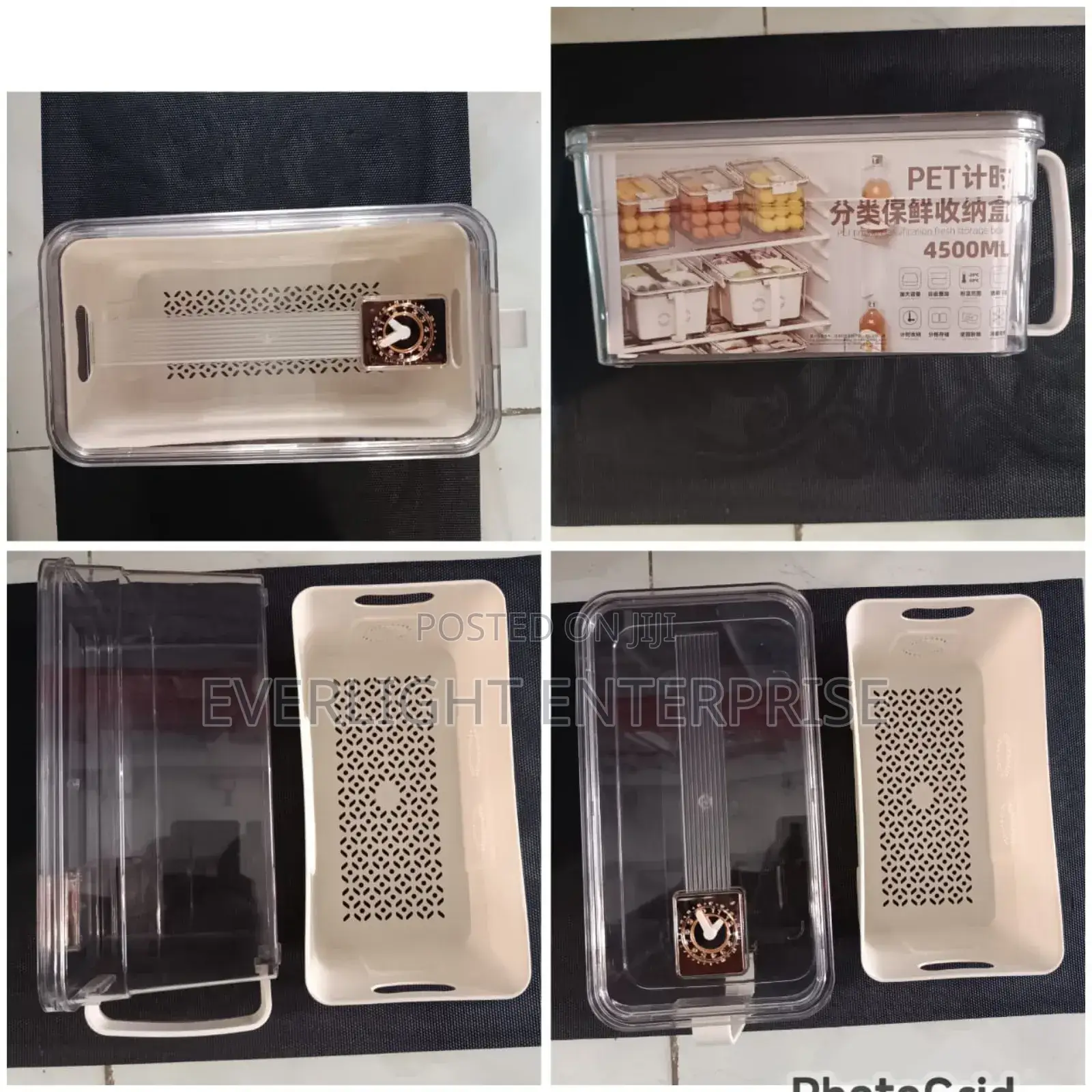 2 in 1 Acrylic Fridge Container 4.5 LTRS