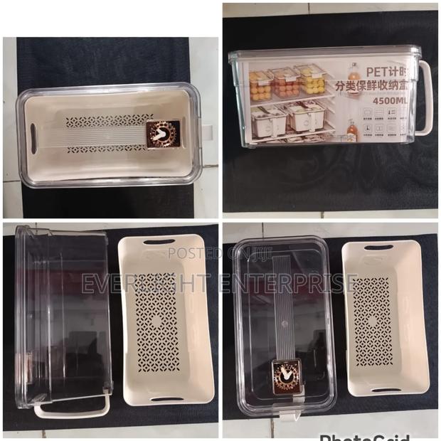 2 in 1 Acrylic Fridge Container 4.5 LTRS