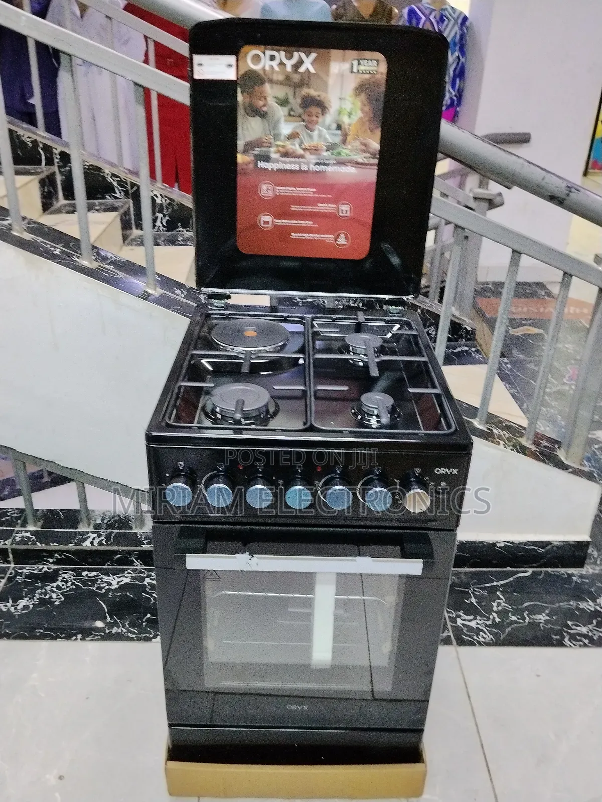 Oryx 50 X 60cm Standing Cooker 3g + 1e Hotplate With Ignition