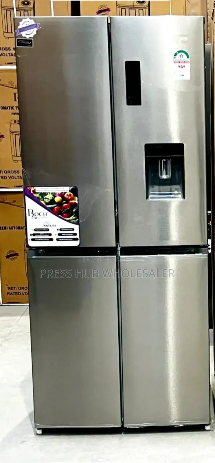 Roch 434l 4-Door Refrigerator With a Water Dispenser