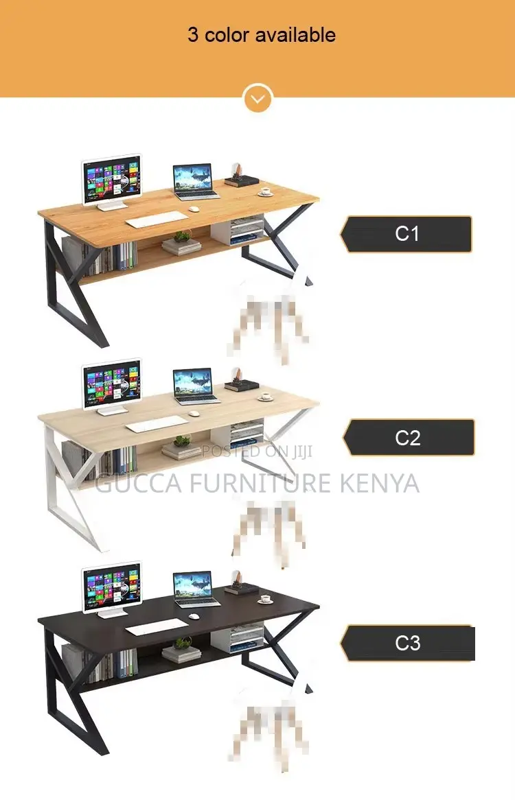 1.2m Customized Computer Desk With Bookshelf