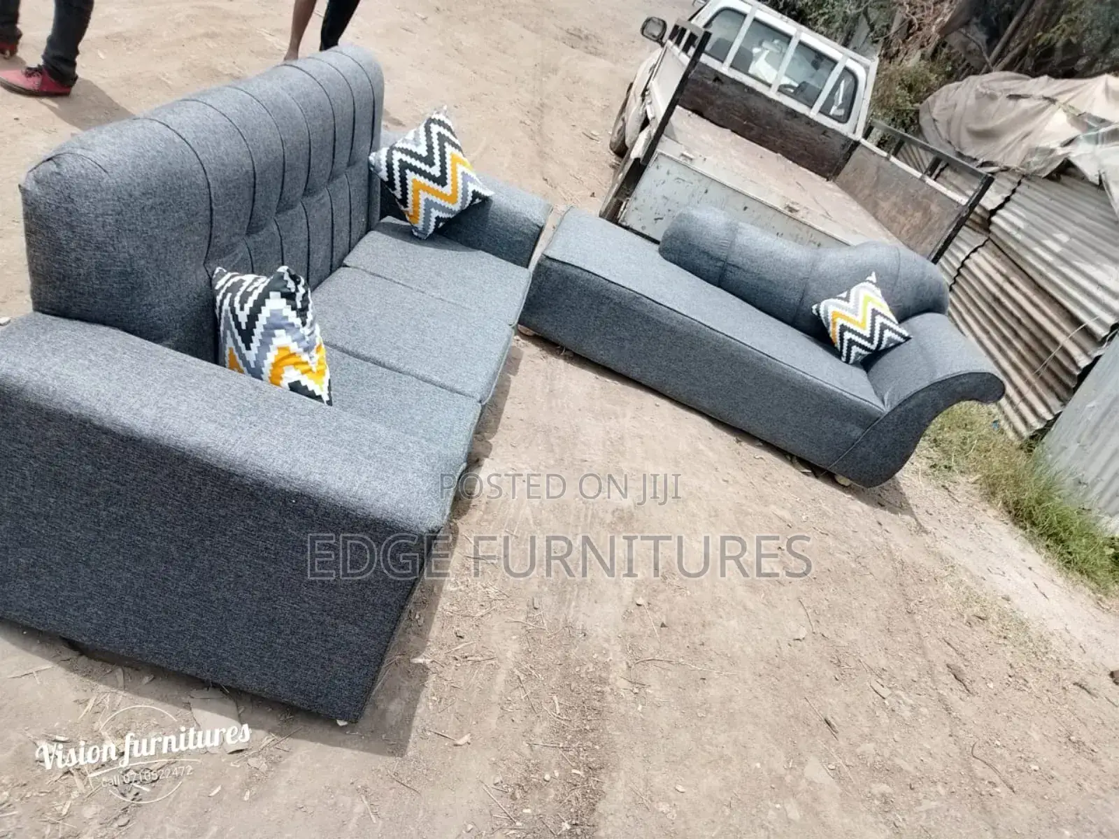 Grey 6seater Corner Seat Sofa
