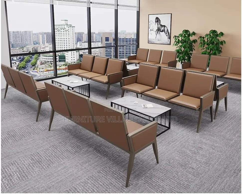 Reception Benches: 3-seater Heavy-duty Office Bench