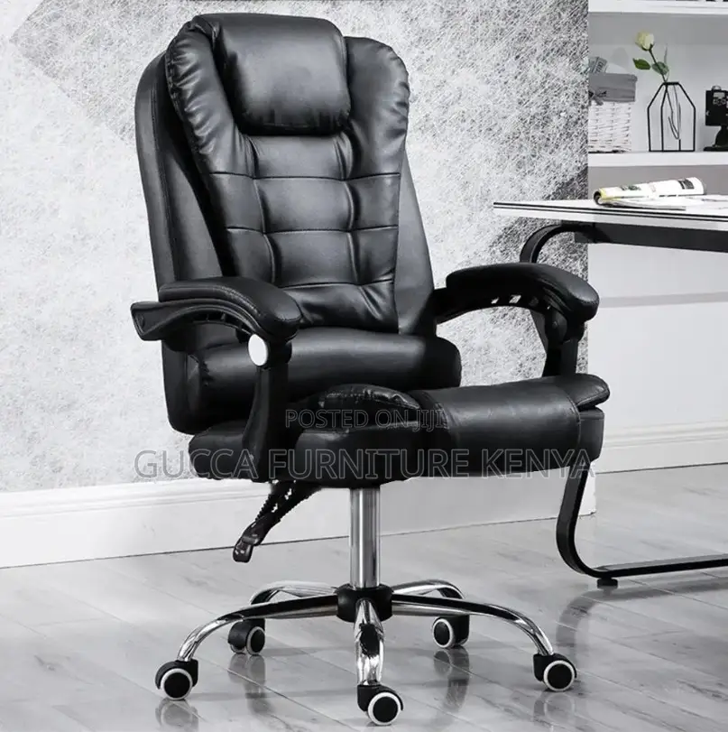 Executive Office Leather Seat With Footrest (Adjustable)
