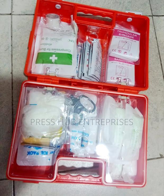 Red, Medium-Sized First Aid Kit - main view