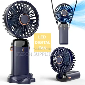 Hand Fan Portable Makeup Handheld Fan Rechargeable Led Display Handfan