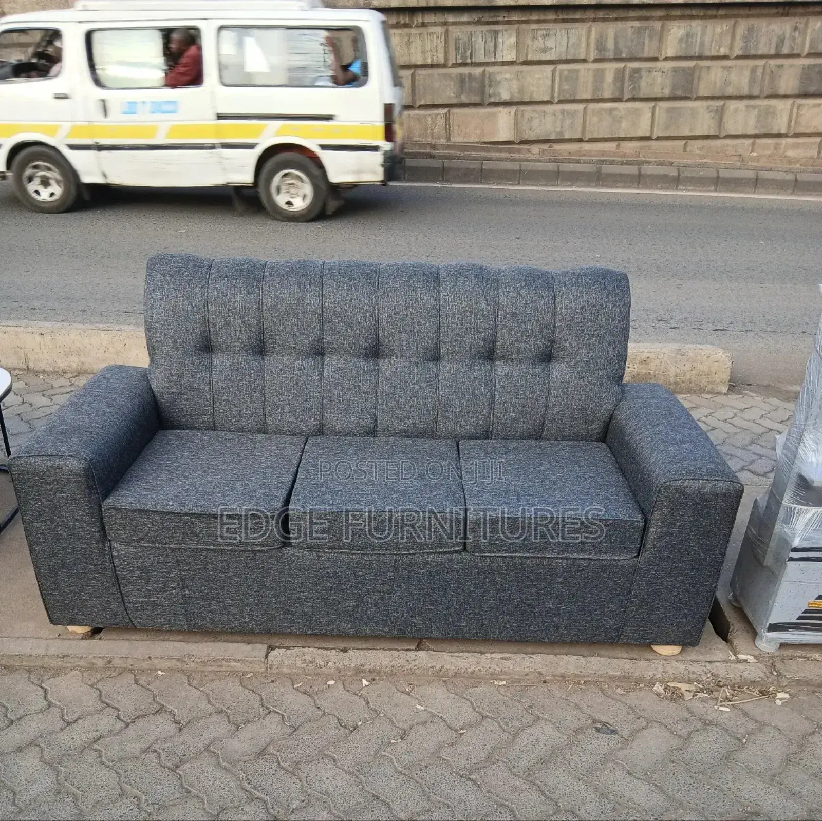 Dark Grey Three Seater Sofa for Sale